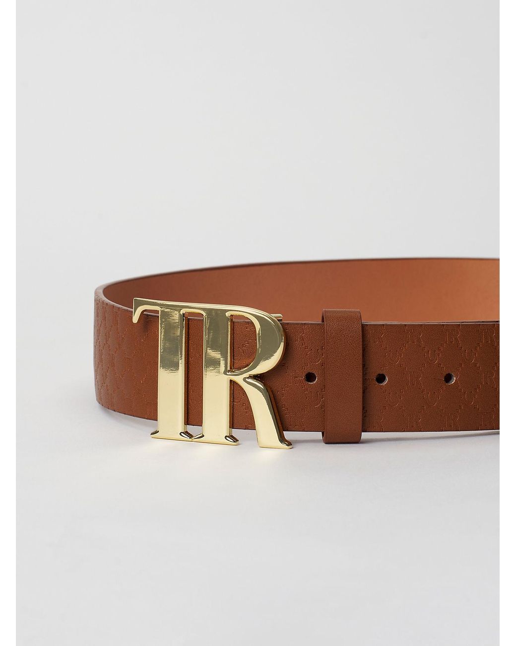 【TRUE RELIGION】★ベルト★ TR GOLD BUCKLE BELT True Religion Tr Buckle Belt in White | Lyst