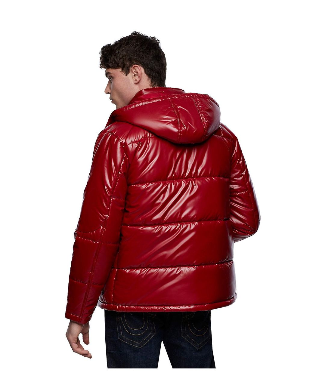 True Religion Puffer Jacket in Red for Men | Lyst