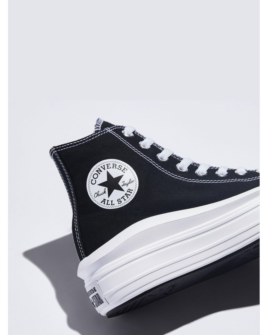 Converse Canvas Platform Sneakers With Black Smartfoam Sole | Lyst