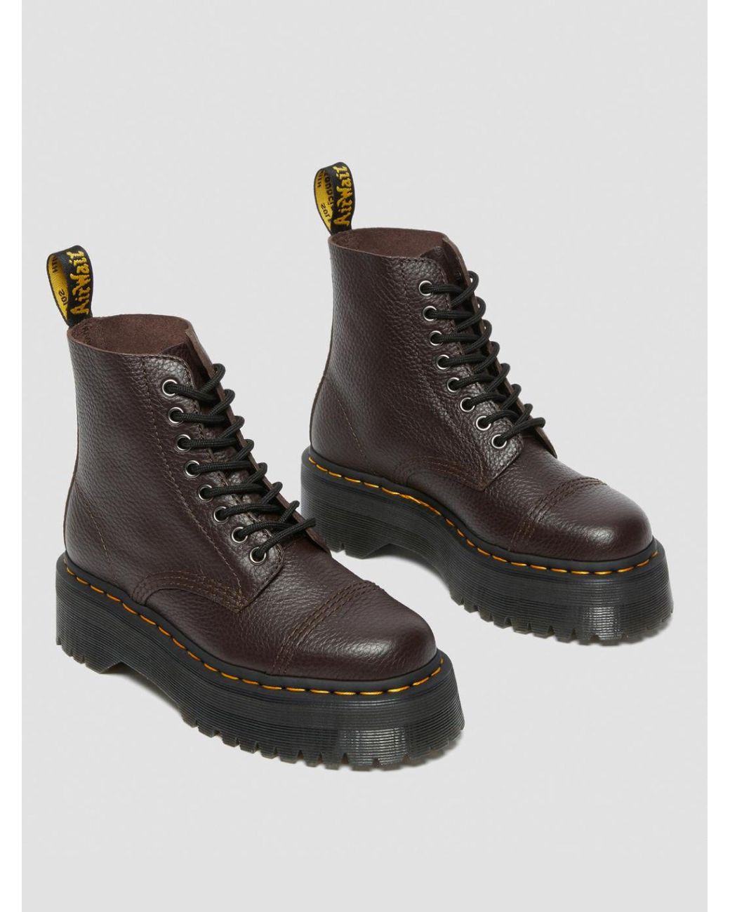 Dr. Martens Ankle Boot With Platform And Zip Burgundy in Black | Lyst