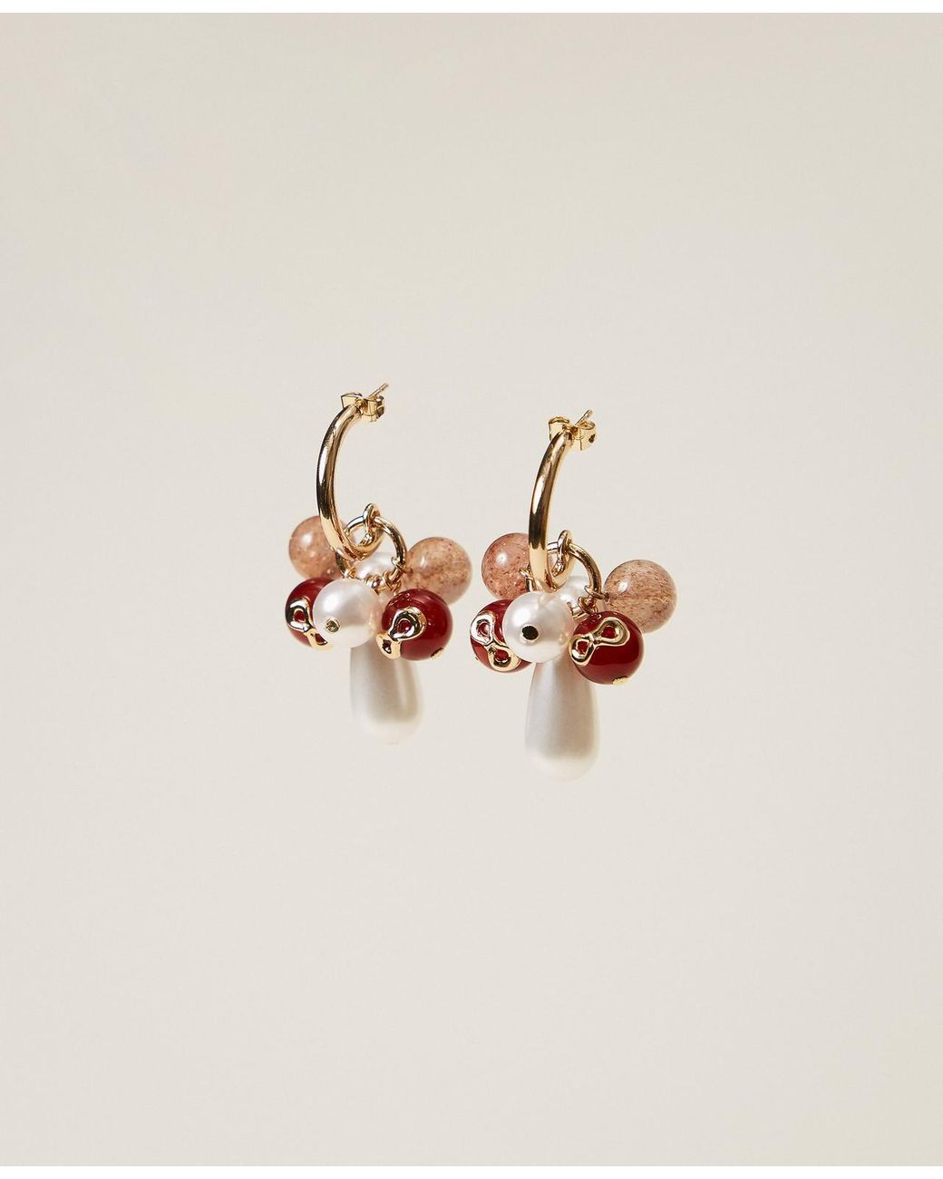 Twinset Natural Multicolour Stone Earrings