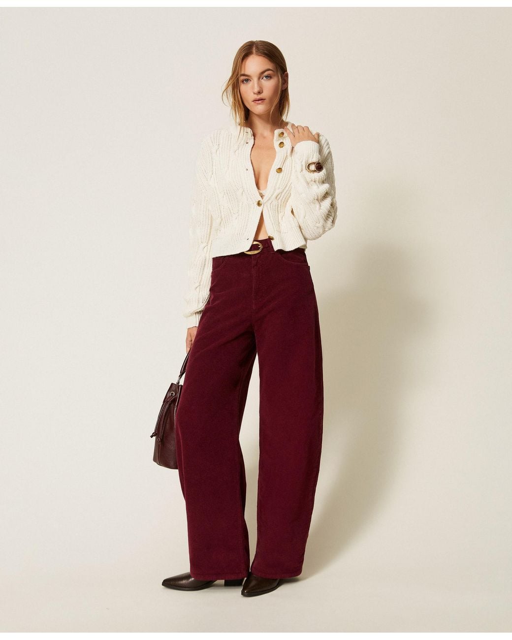 Twinset Red Balloon Corduroy Trousers