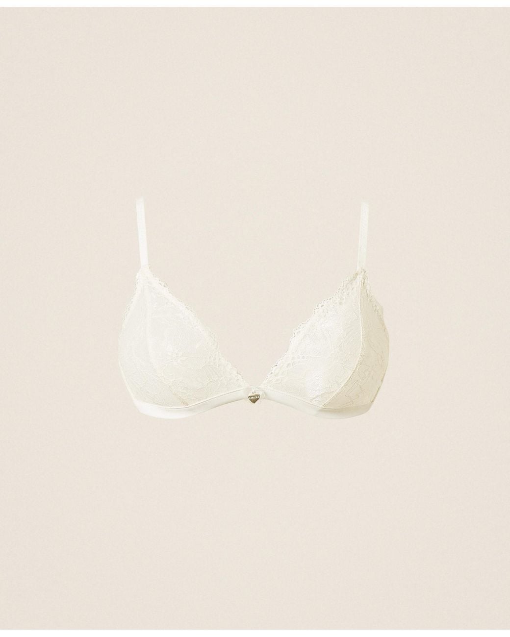 Twinset Natural Lace Triangle Bra