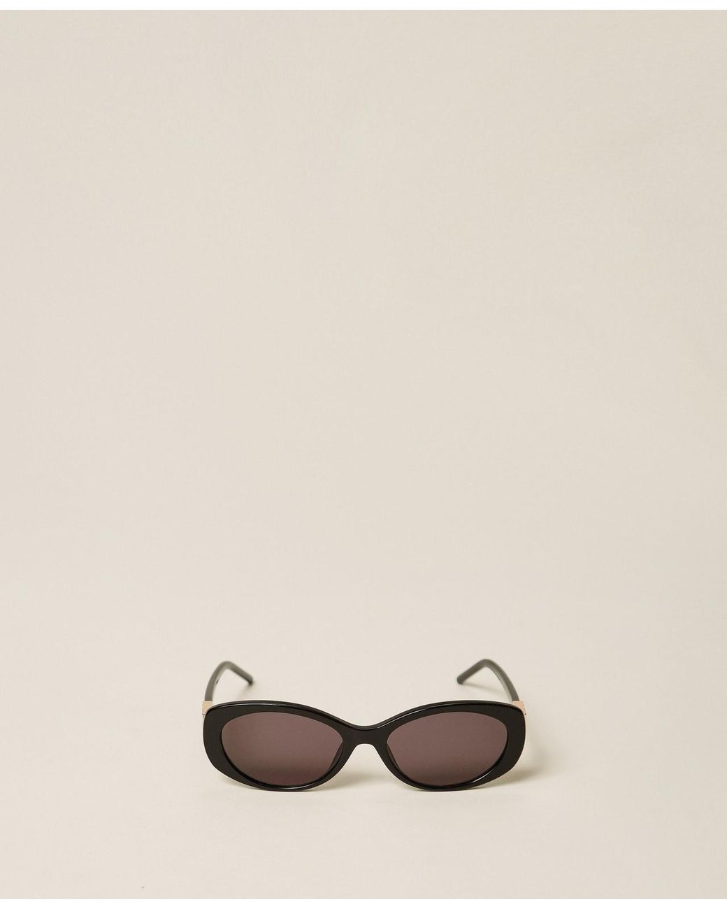 Twinset Natural Oval-Shaped Acetate Sunglasses