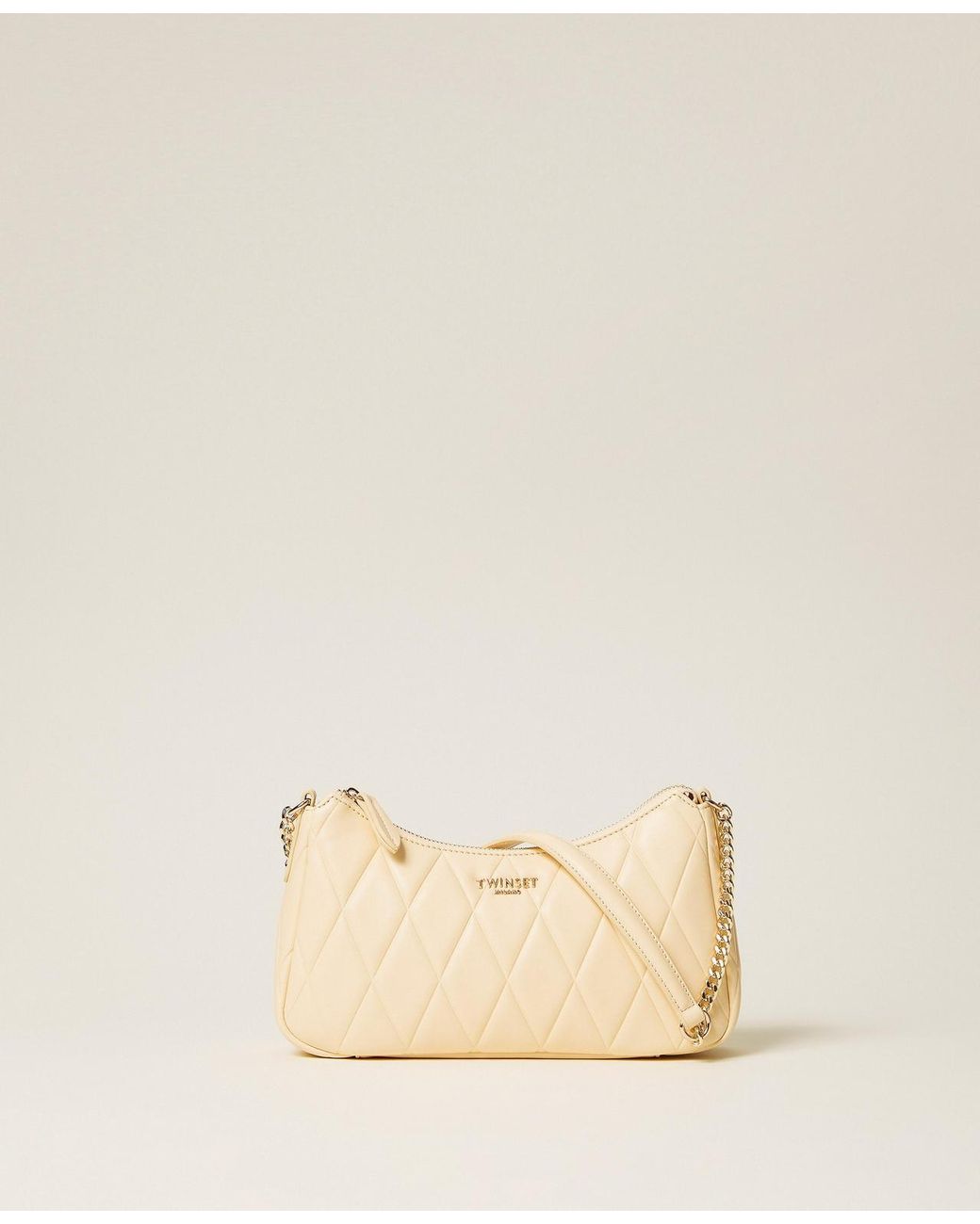 Twinset Natural Quilted Shoulder Bag