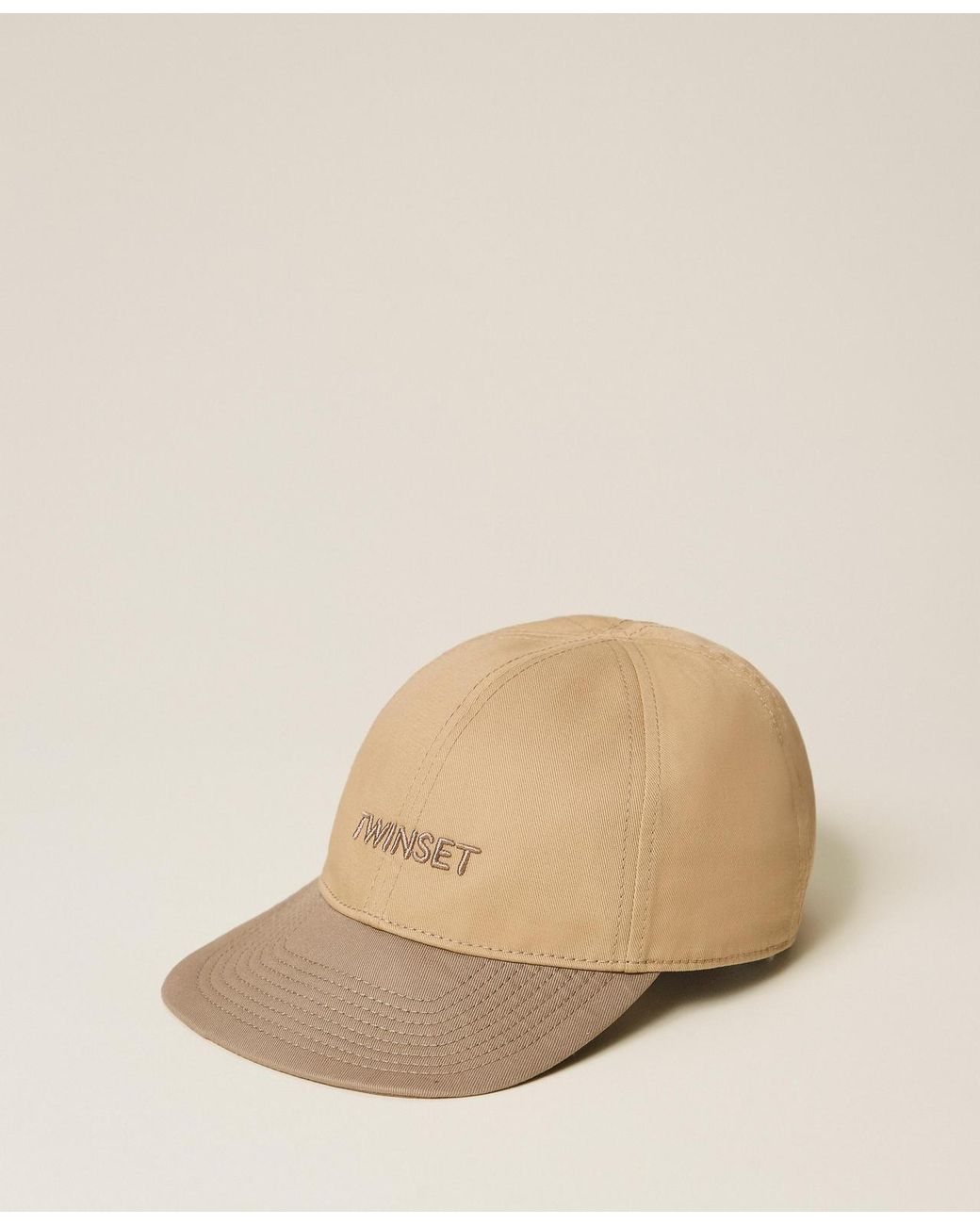 Twinset Natural Gabardine Baseball Cap