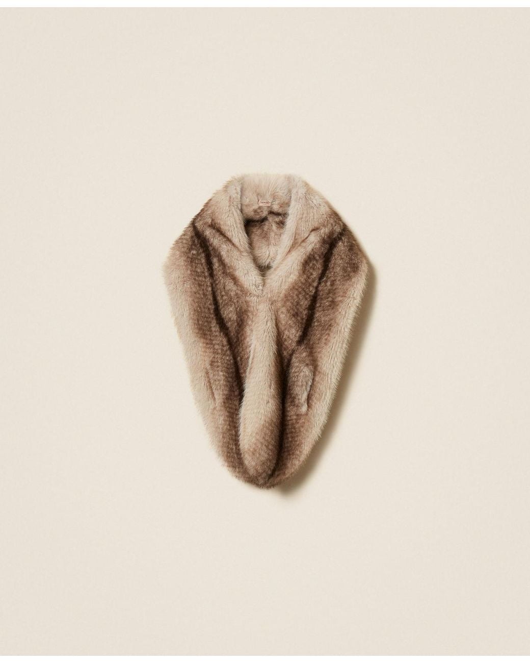 Twinset Natural Faux Fur Stole