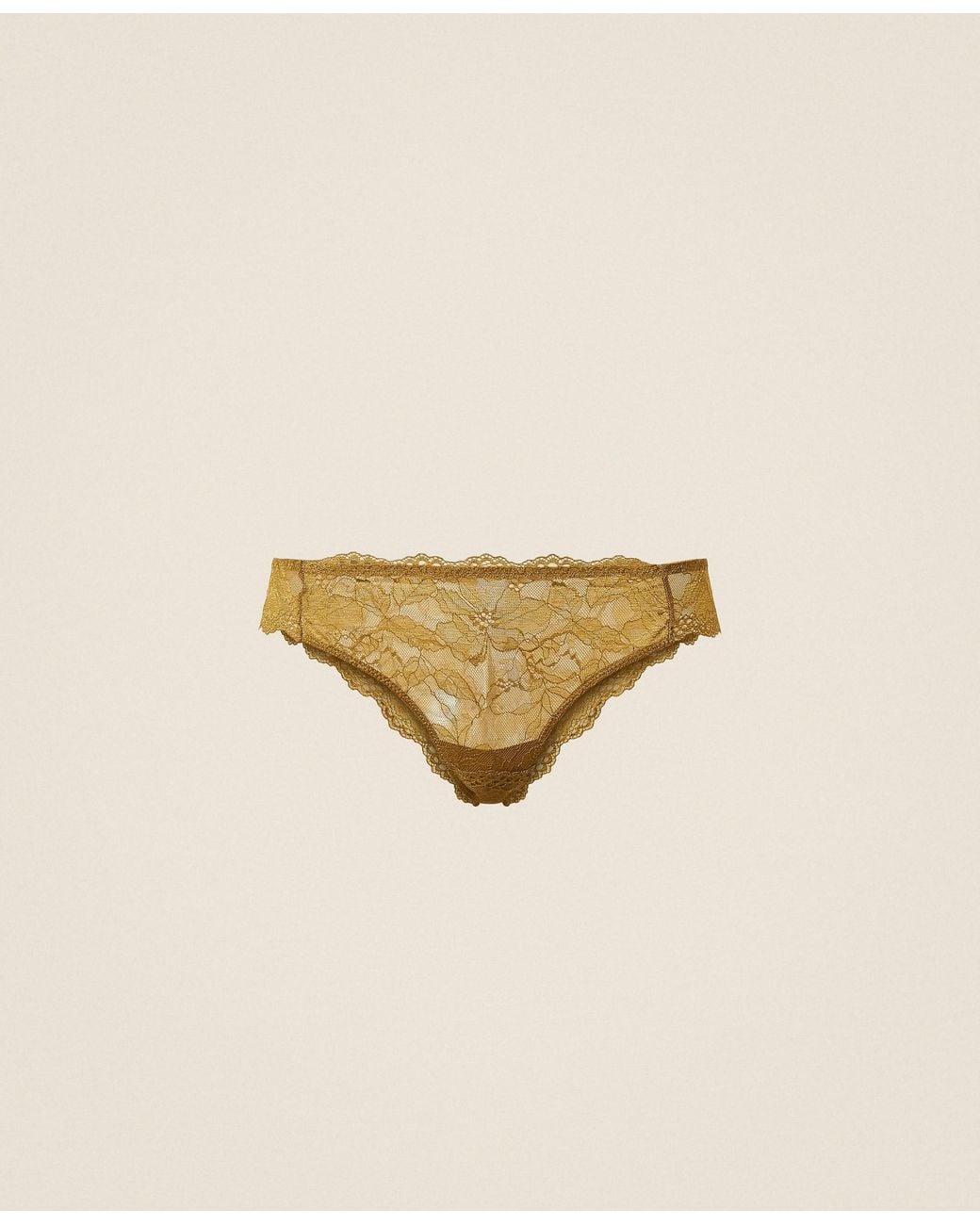 Twinset Natural Lace Brazilian Briefs