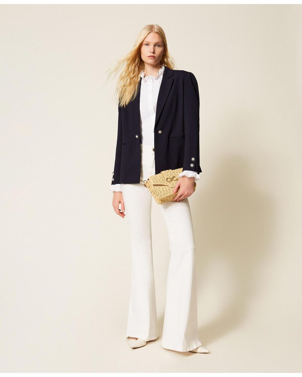 Twinset Multicolor Blazer With Decorative Buttons