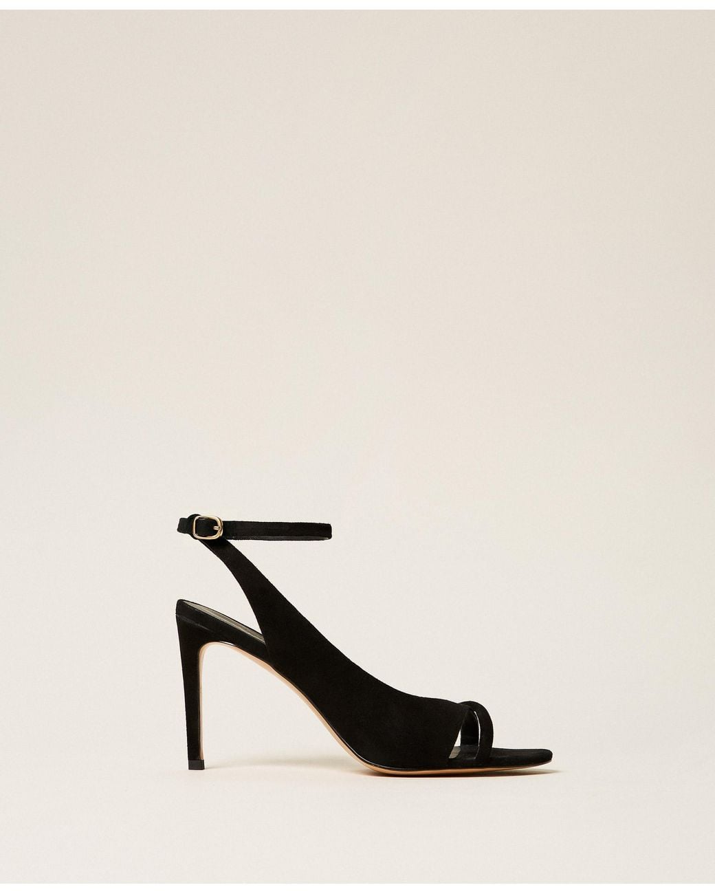 Twinset Natural Suede Sandals