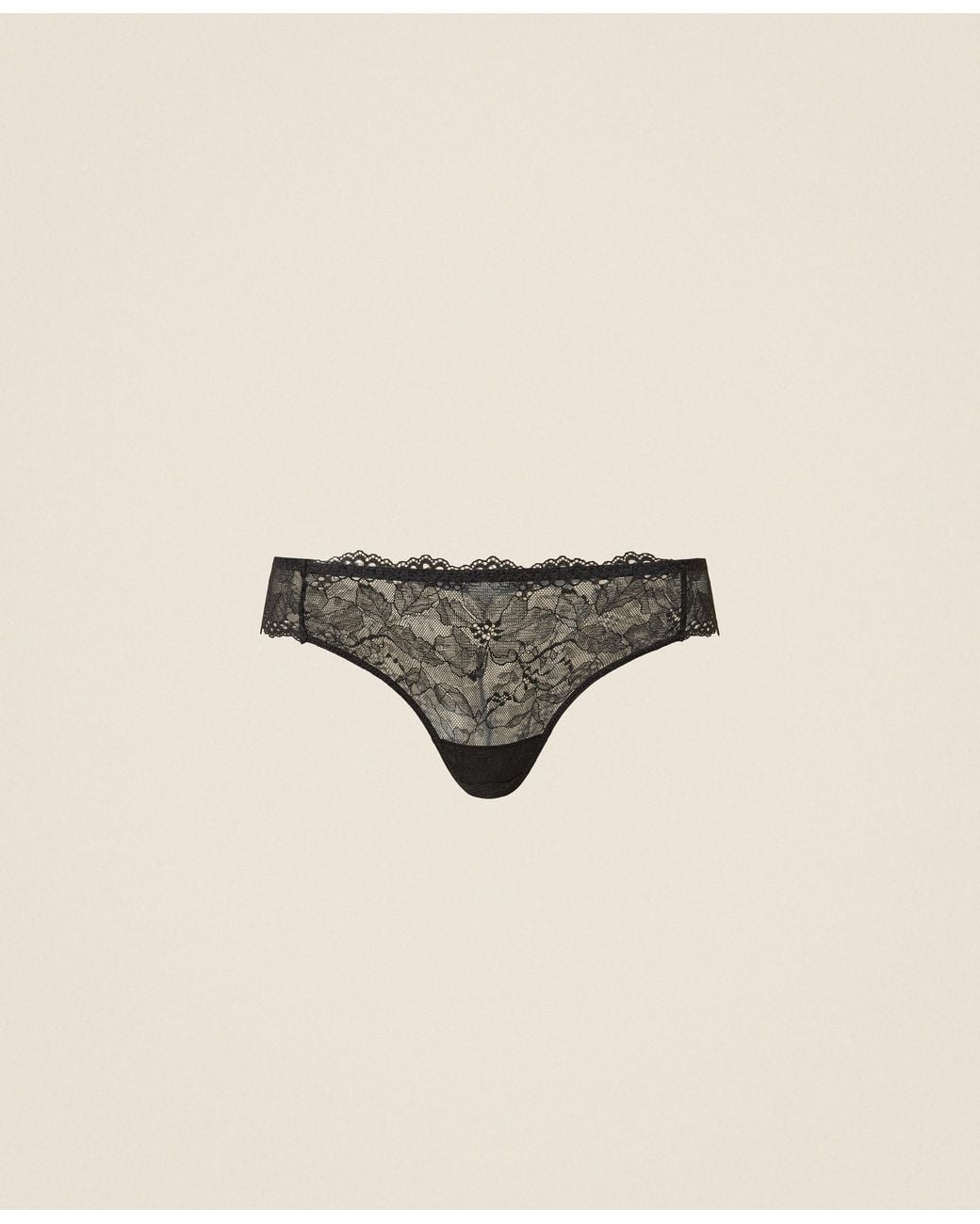 Twinset Natural Lace Brazilian Briefs