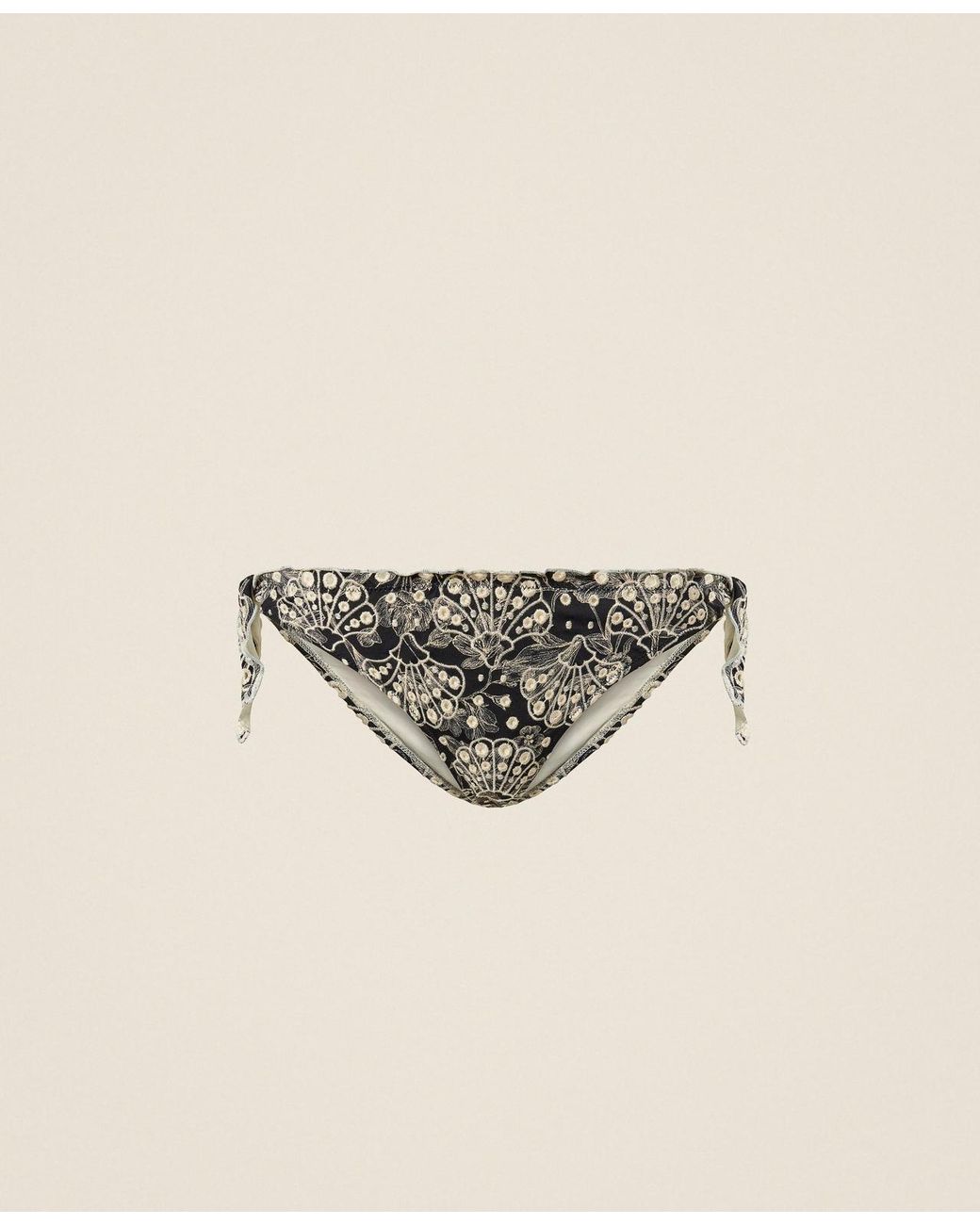 Twinset Multicolor Bikini Thong With Embroidery