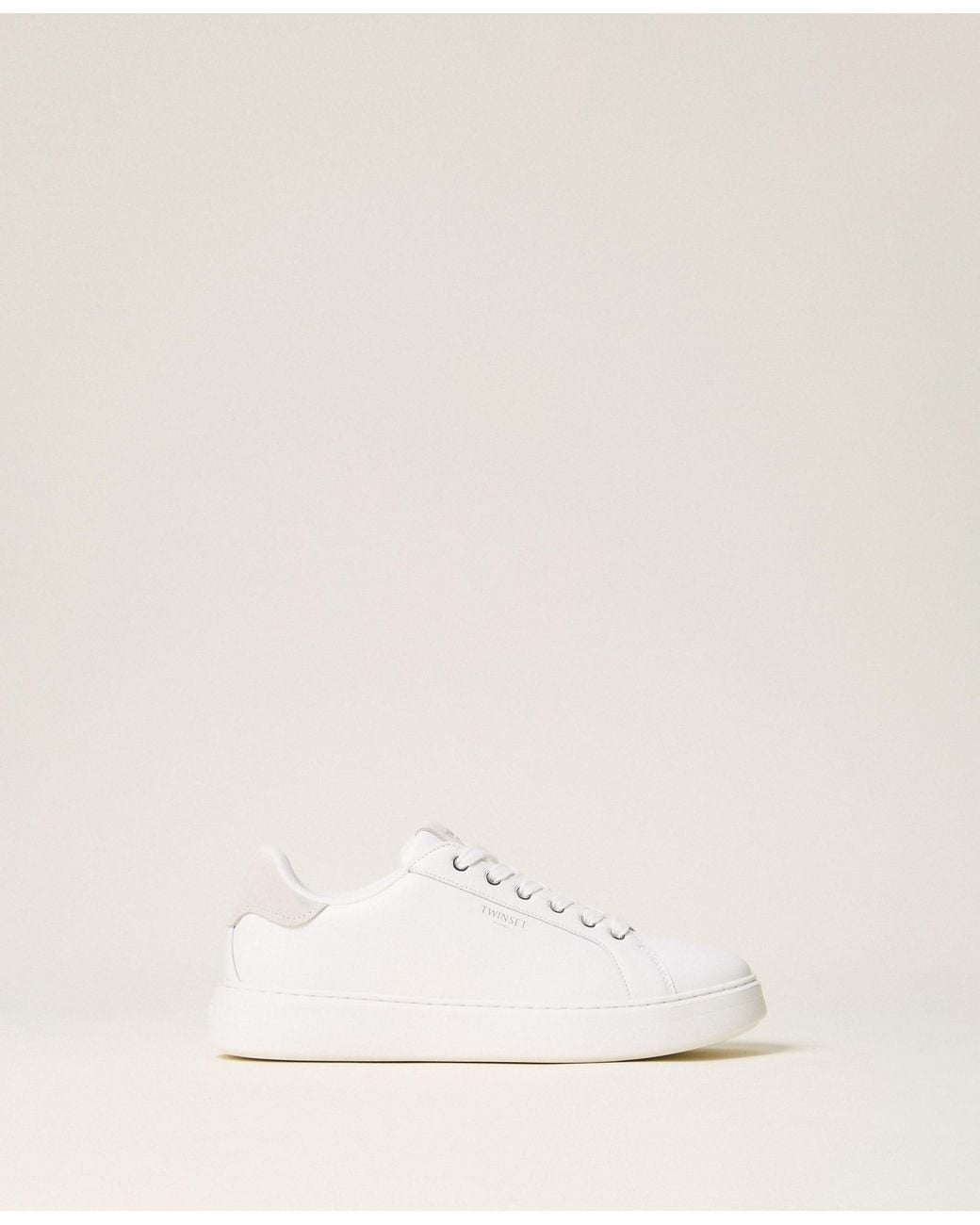 Twinset Natural Leather Trainers