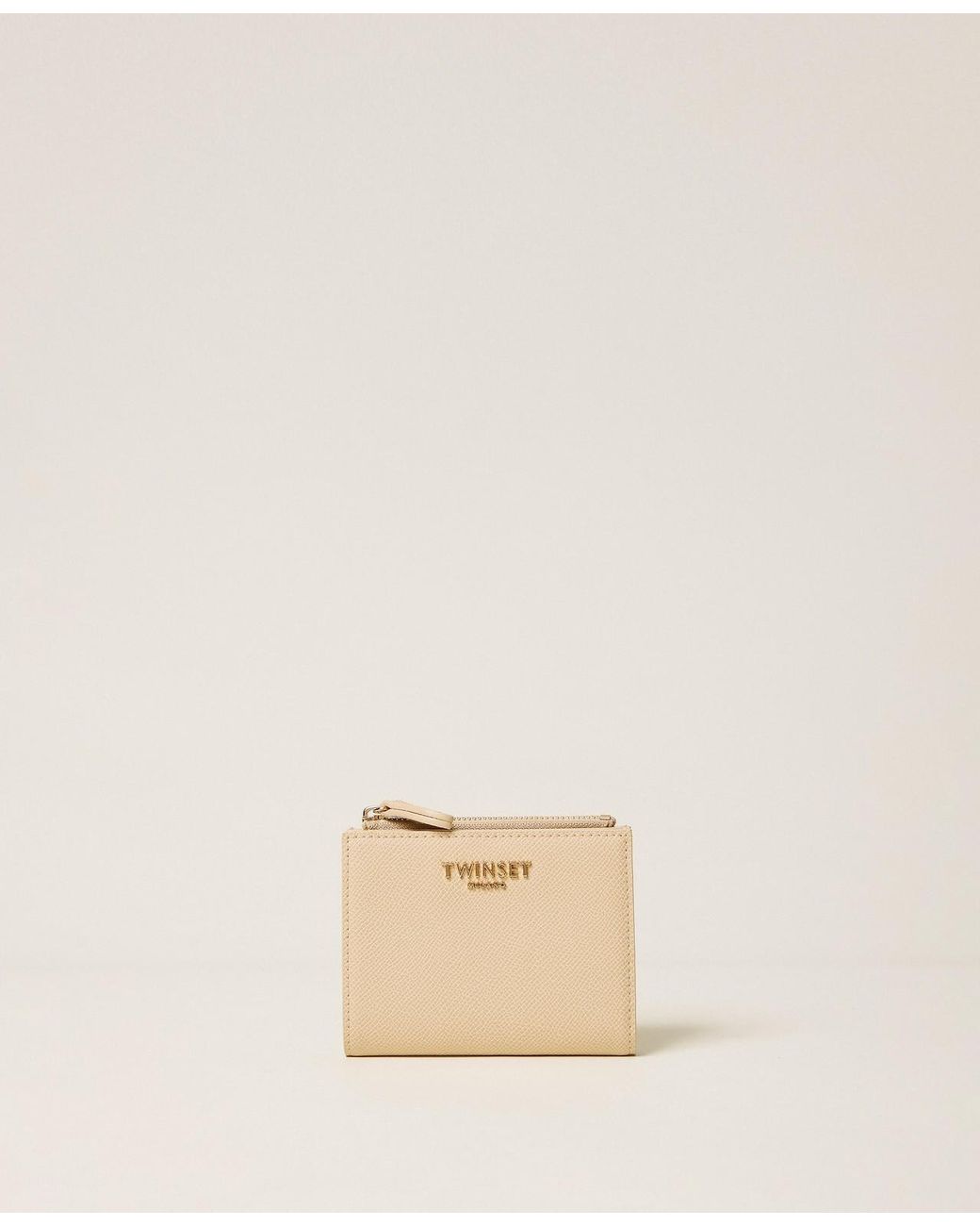 Twinset Natural Small Wallet With Logo
