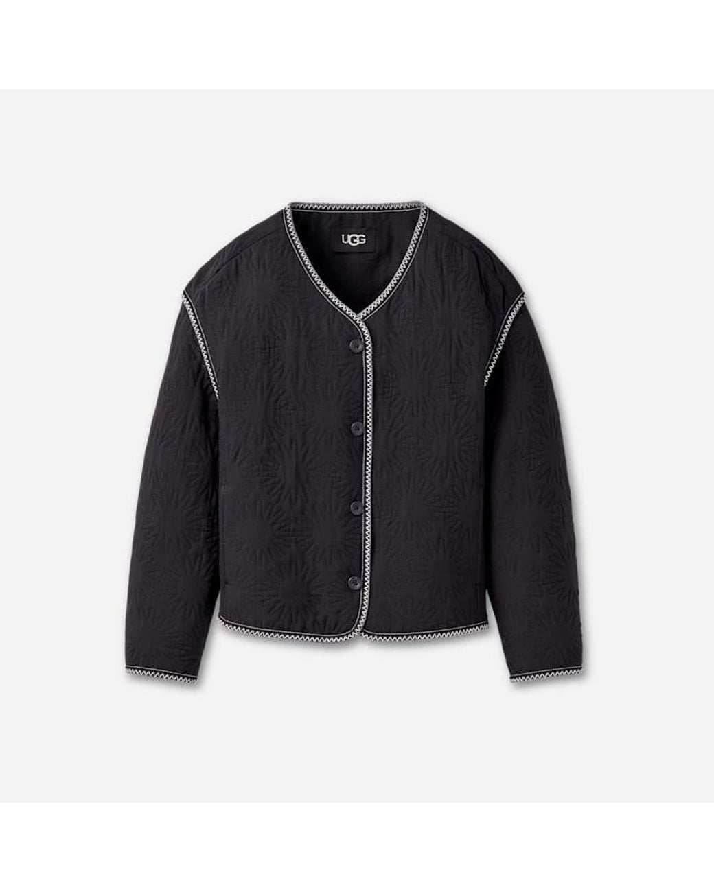 Ugg Black Sun Quilted Jacket Polyester