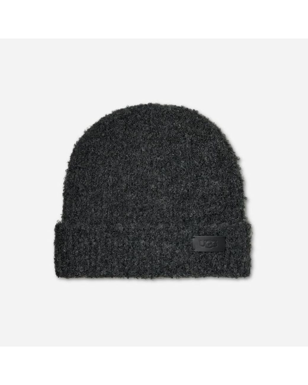 Ugg Black Boucle Cuff Beanie for men