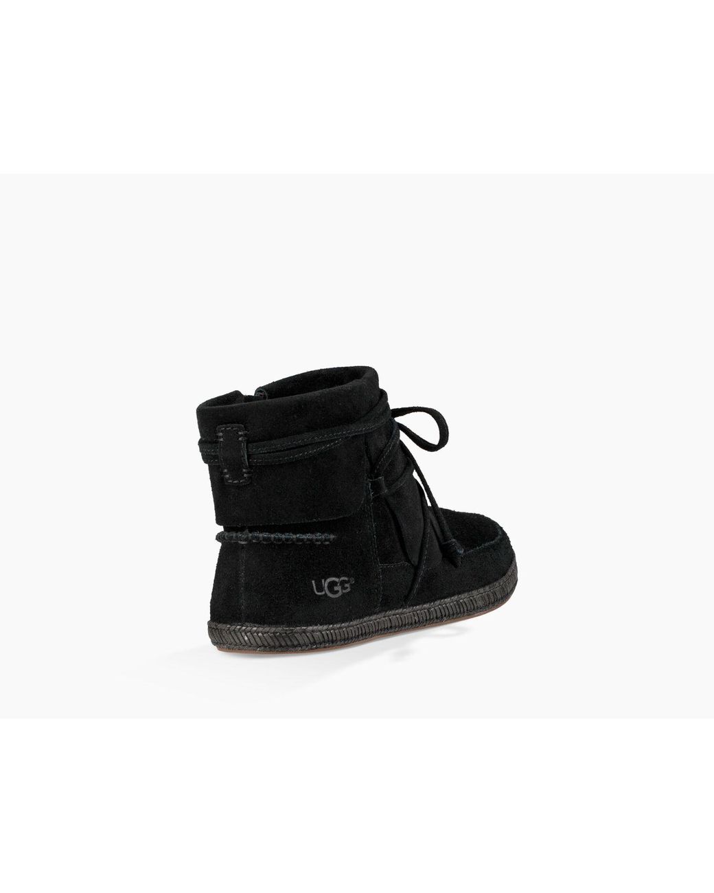 UGG Reid Moc Suede Boots in Black | Lyst UK