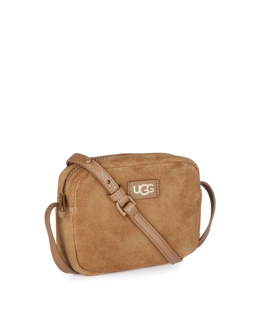 UGG Mini Crossbody Suede Bag in Brown Lyst UK