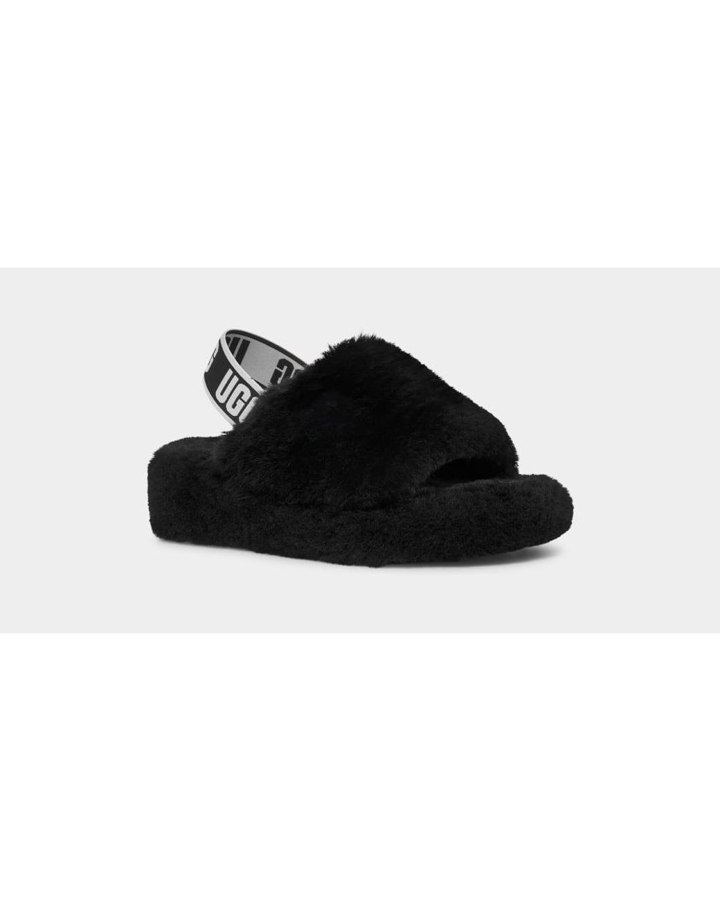 UGG Women's Fluff Yeah Slide Feather Fluff Yeah Slide Feather in Black |  Lyst