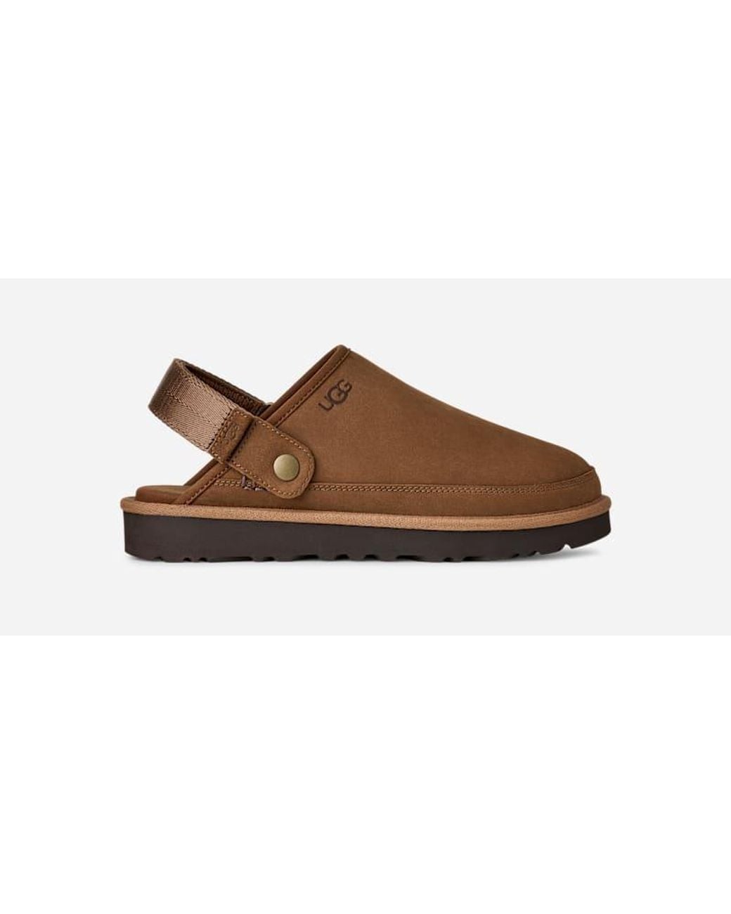 Ugg Brown Goldencoast Clog Ii Nubuck Shoes for men