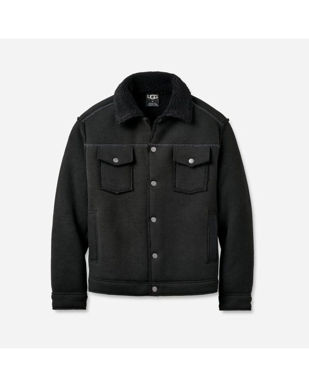 Ugg Black Janson Fluff Jacket Ii Fleece for men
