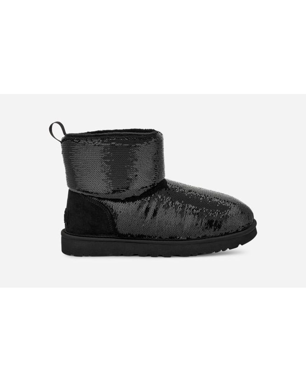 UGG Classic Mini Mirror Ball Sequin Classic Boots in Black Lyst UK