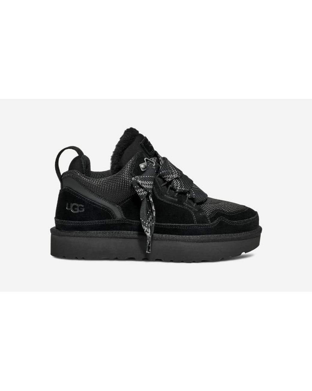 UGG Lowmel Canvas Suede Recycled Materials Sneakers in Black Lyst UK
