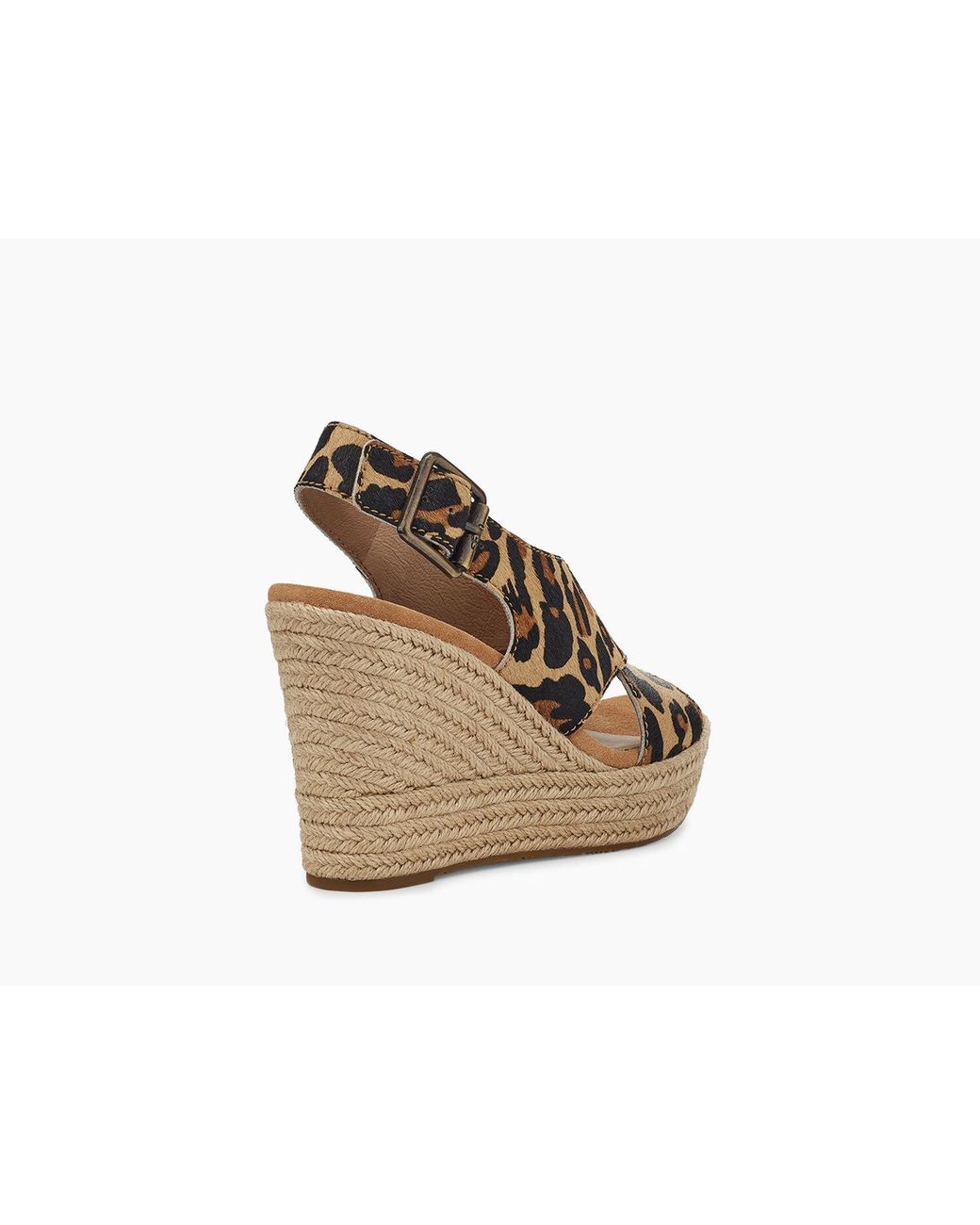 UGG Harlow Leopard Wedge in Brown | Lyst UK