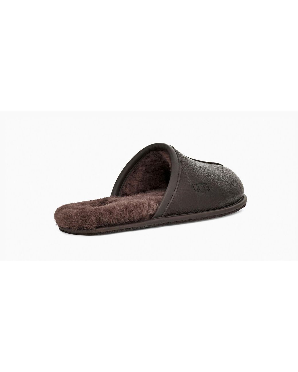 scuff leather slipper