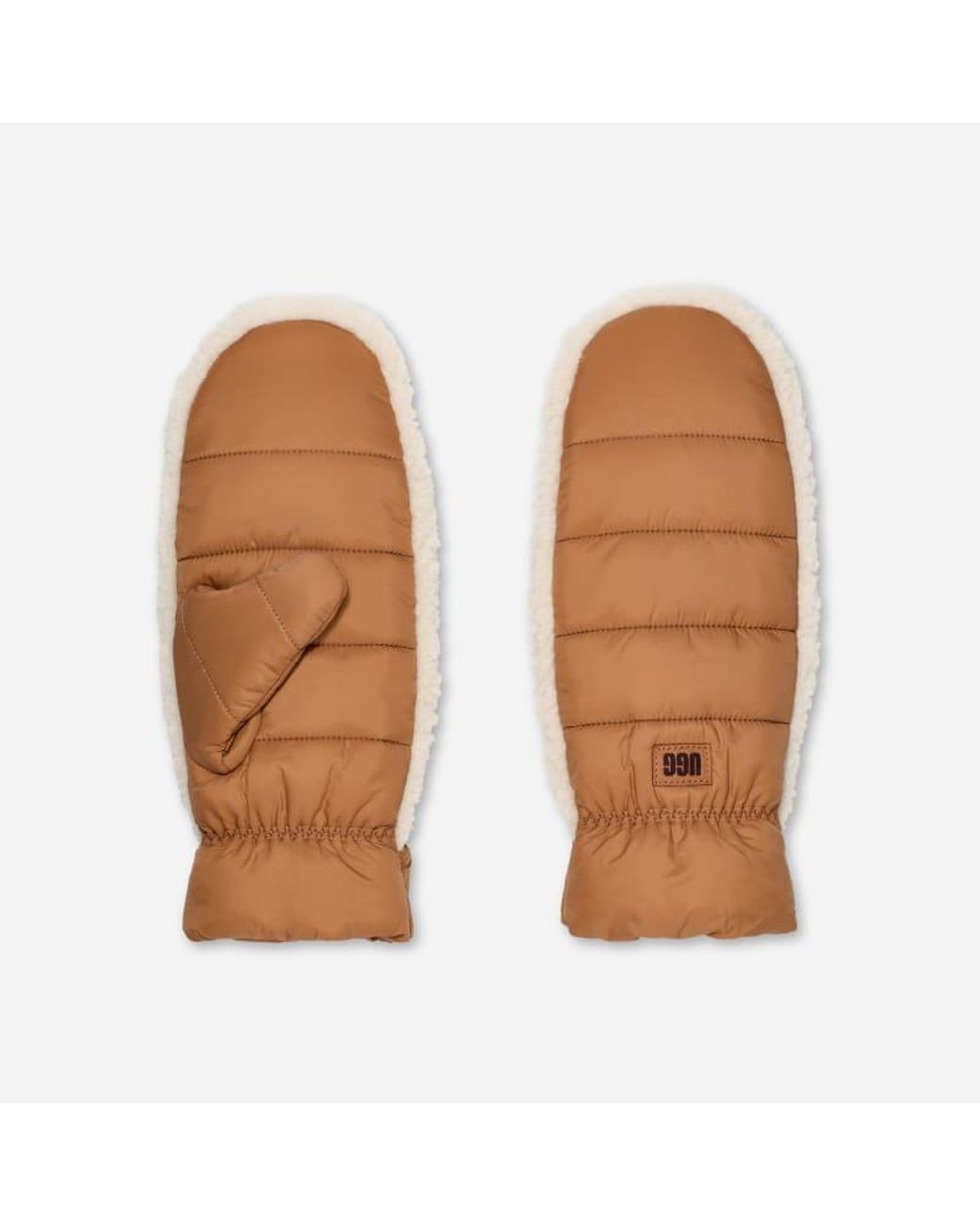 Ugg Brown Fäustlinge Aus Fluff Für Damen