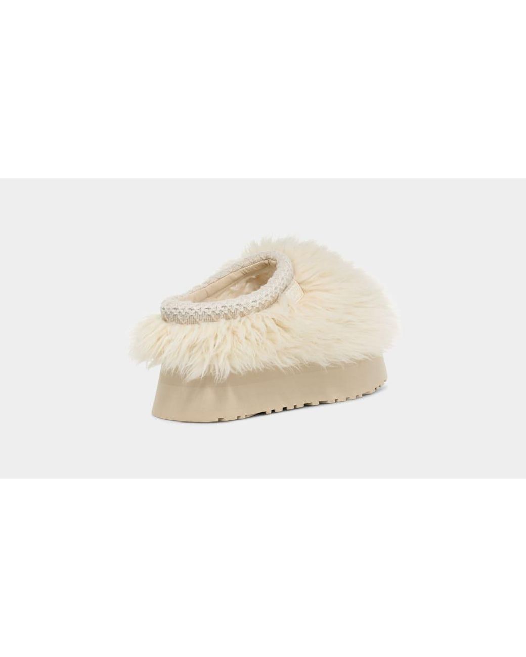 Ugg Women's Fluff Momma Sugar Tasman Faux Fur Clogs in White, Size 5