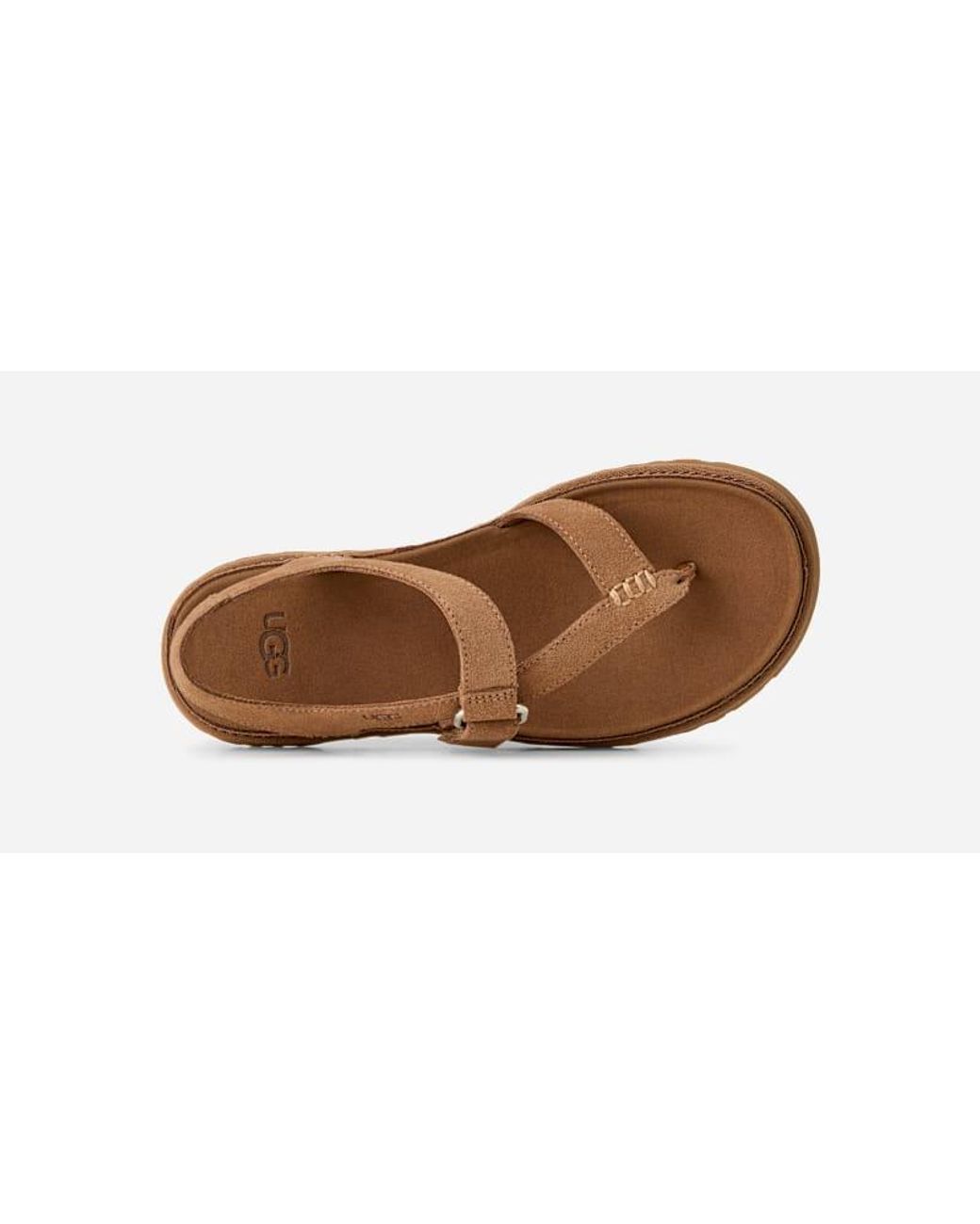 Ugg Brown Goldengaze Zehentrenner-Sandale Für Damen