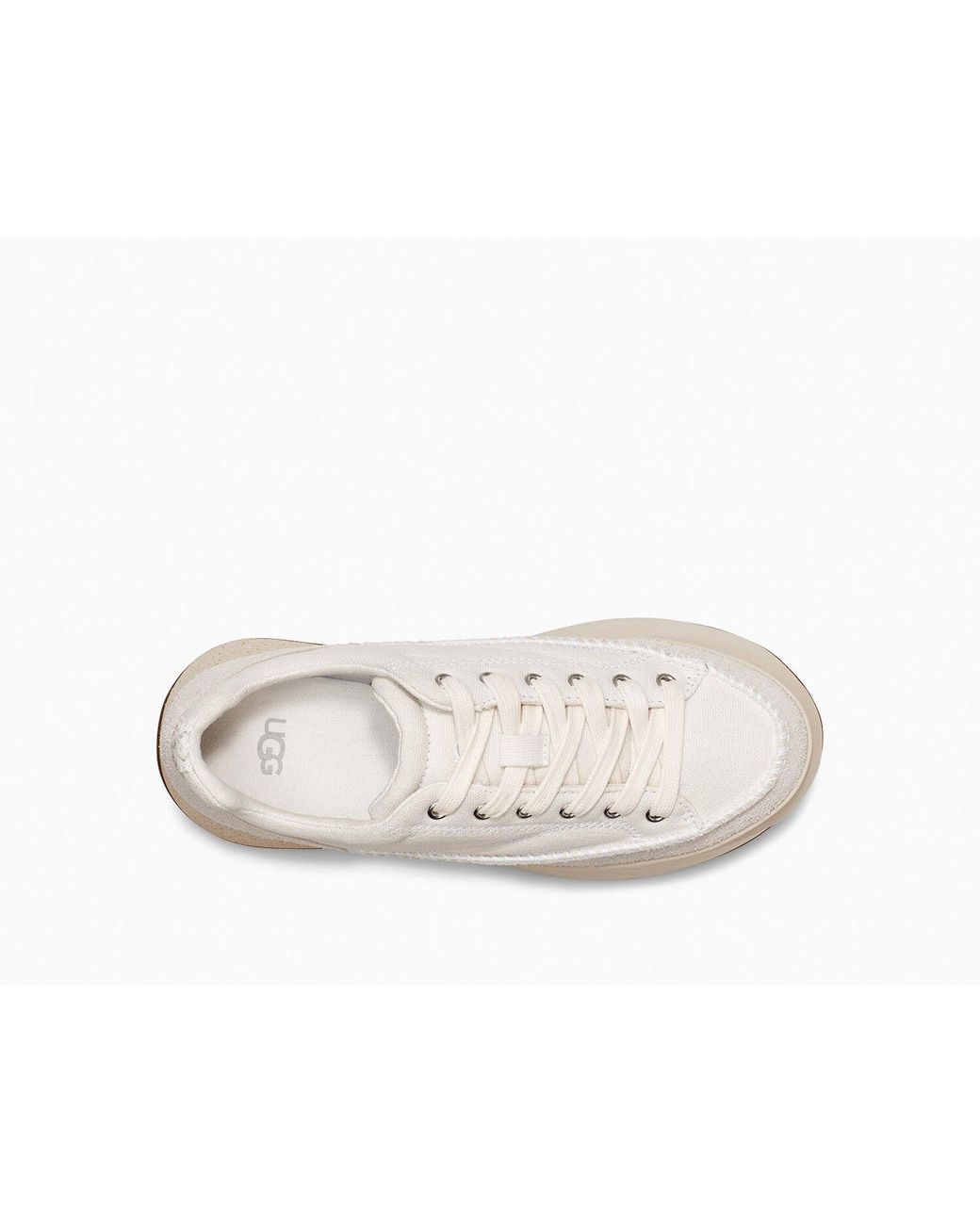 UGG Marin Lace Suede Sneakers in White | Lyst UK