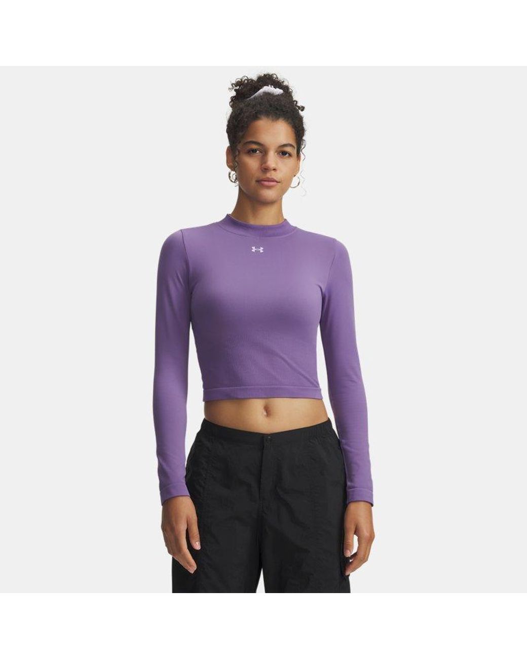 Under Armour Purple Vanish Seamless Long Sleeve Luxe Crest Crest