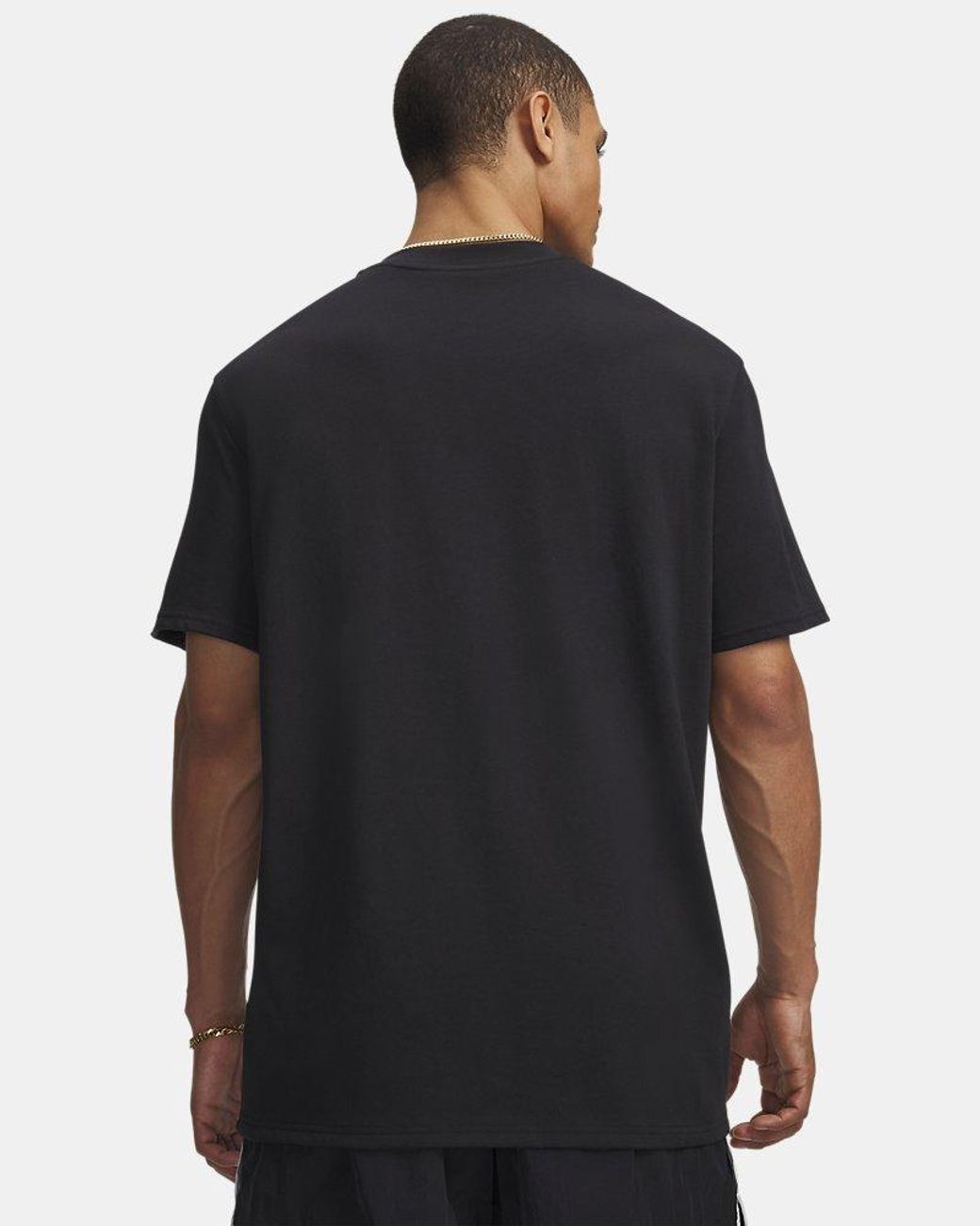 Under Armour Black Curry Left Chest Logo T-Shirt Castlerock for men