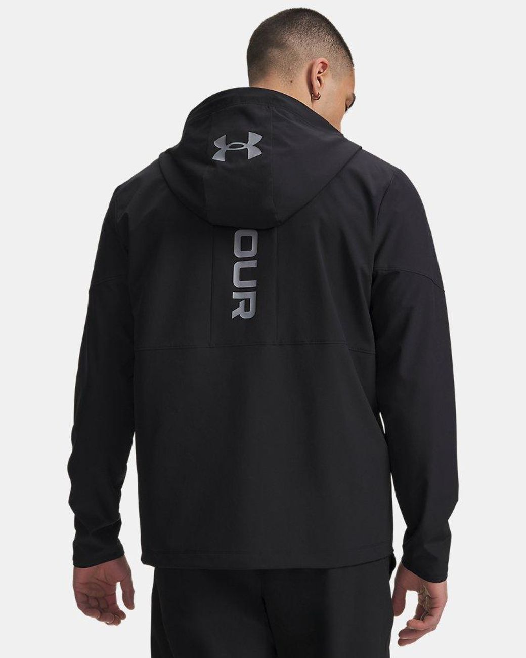 Under Armour Black Tech Utility Woven Jacket Steel for men