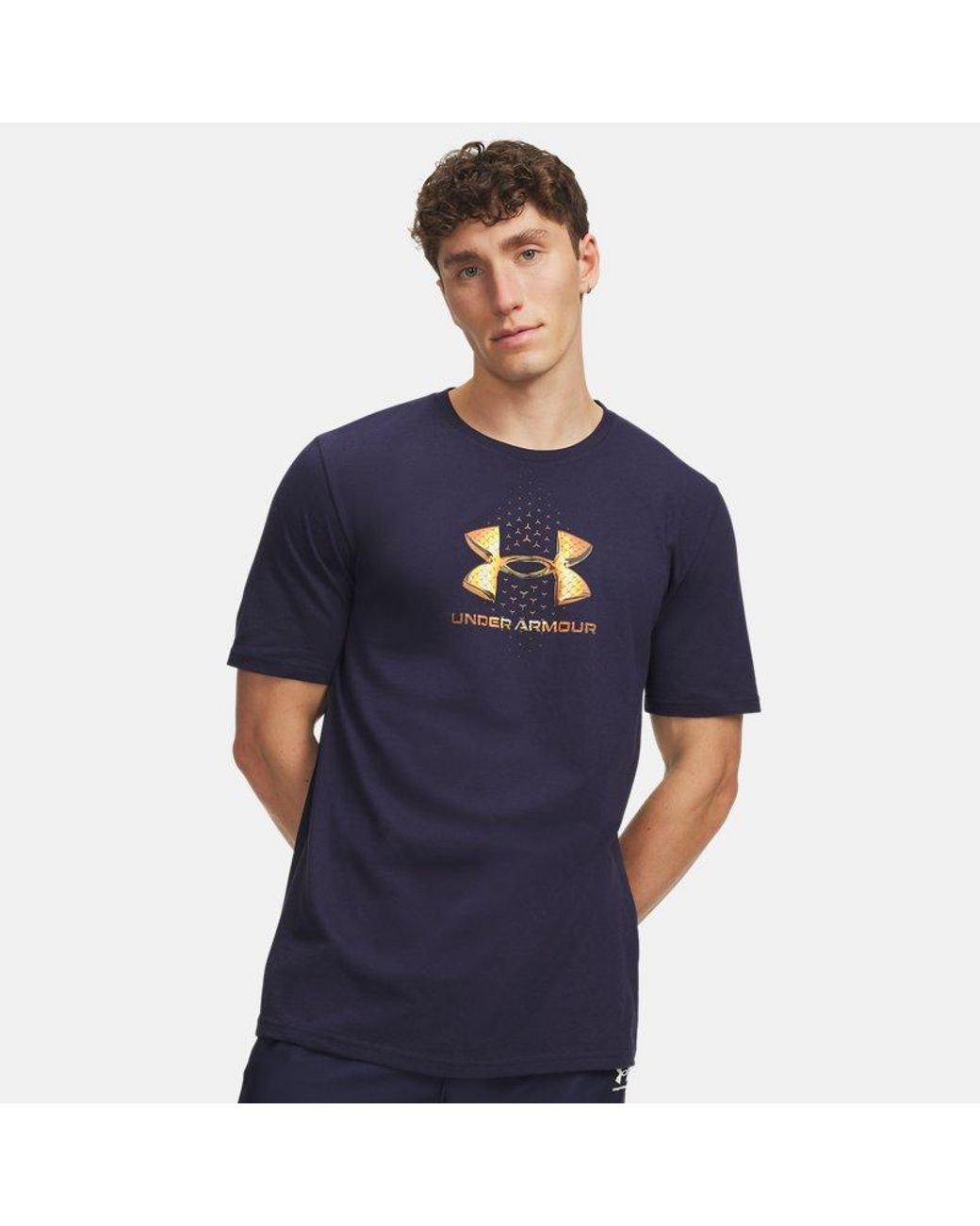 Under Armour Blue Challenger Graphic Short Sleeve Midnight Copper Chrome for men