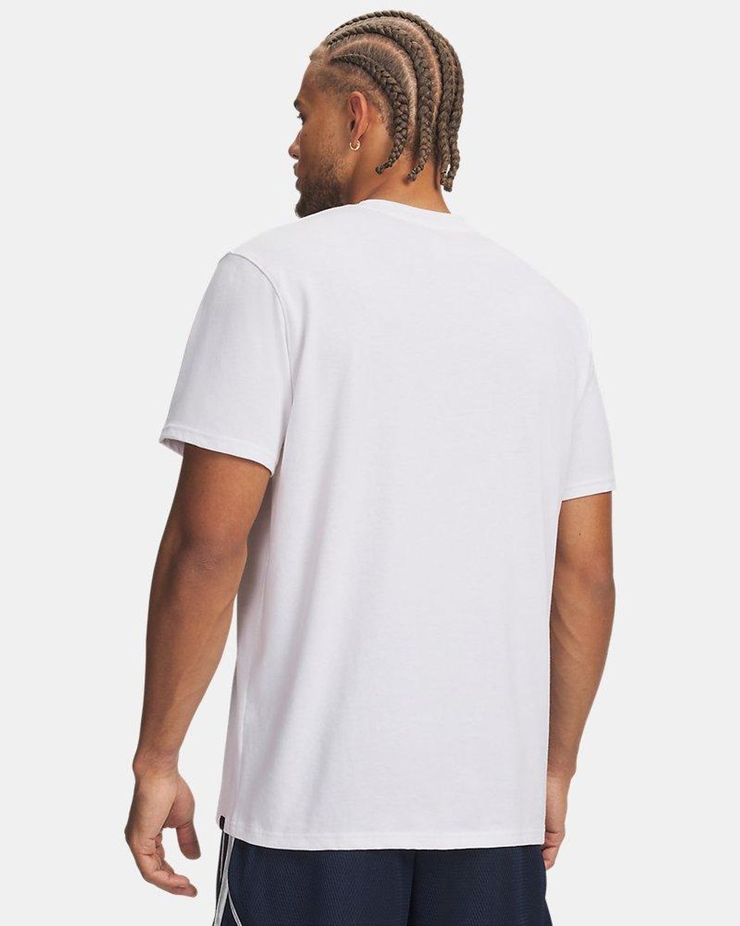 Under Armour White Curry Left Chest Logo T-Shirt for men