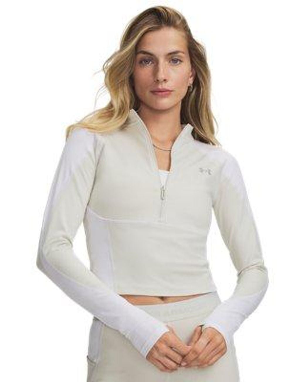Under Armour Coldgear® Neolast 1⁄2 Zip in White | Lyst