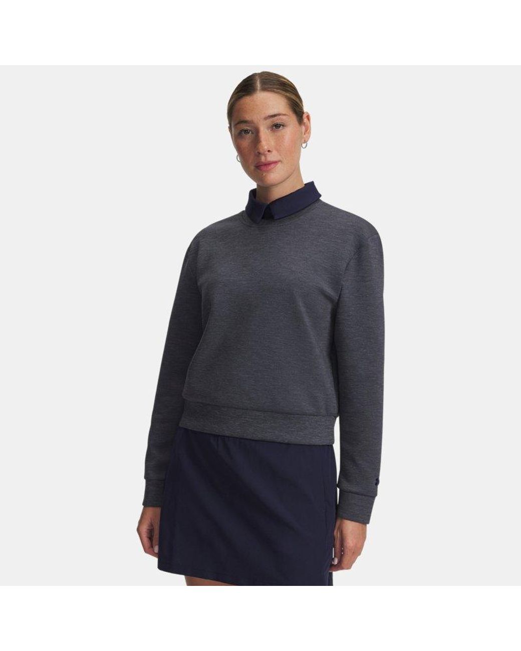 Under Armour Blue Drive Midlayer Crew Midnight Midnight