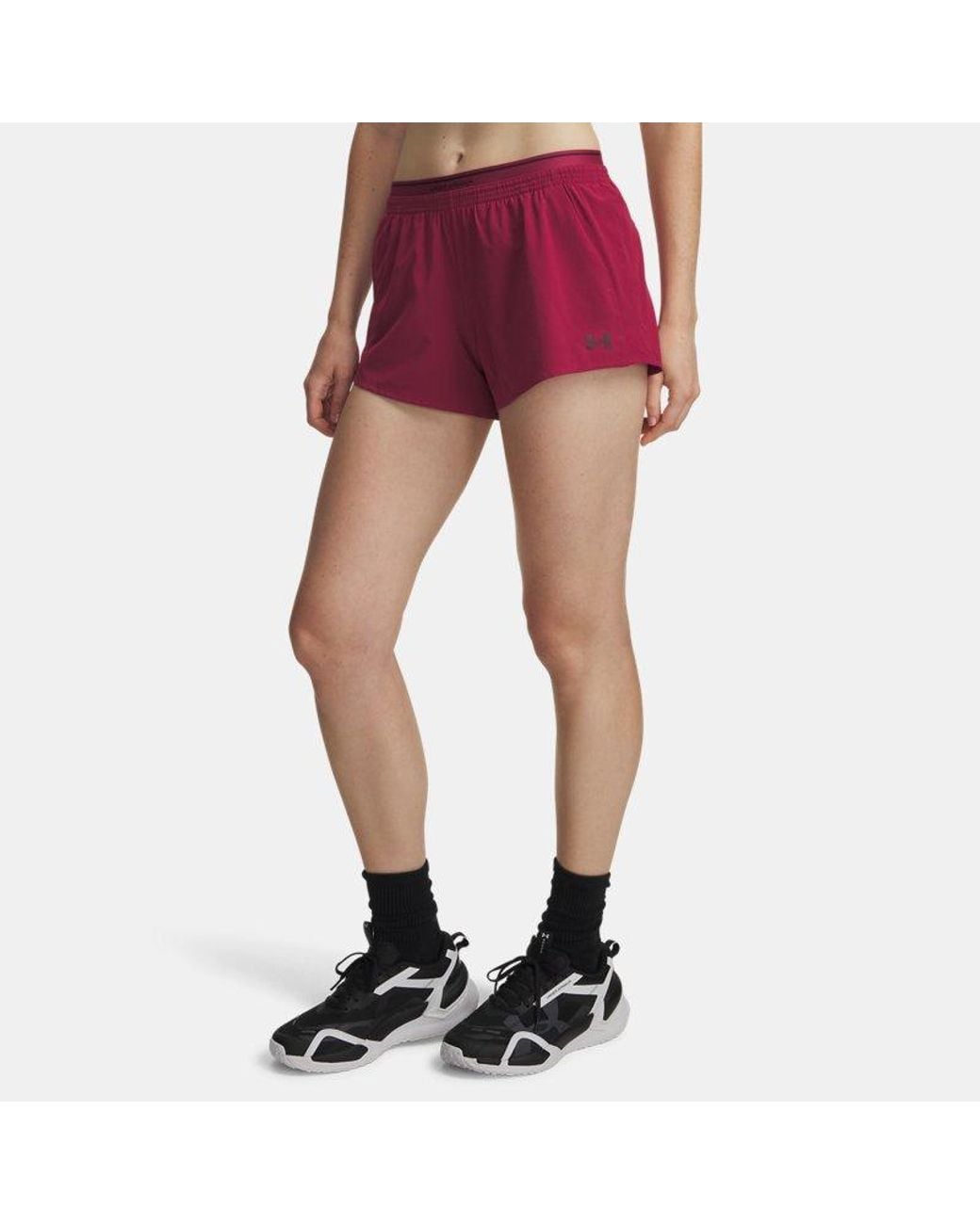 Under Armour Purple Vanish Woven 3" Shorts Claret Ox Blood