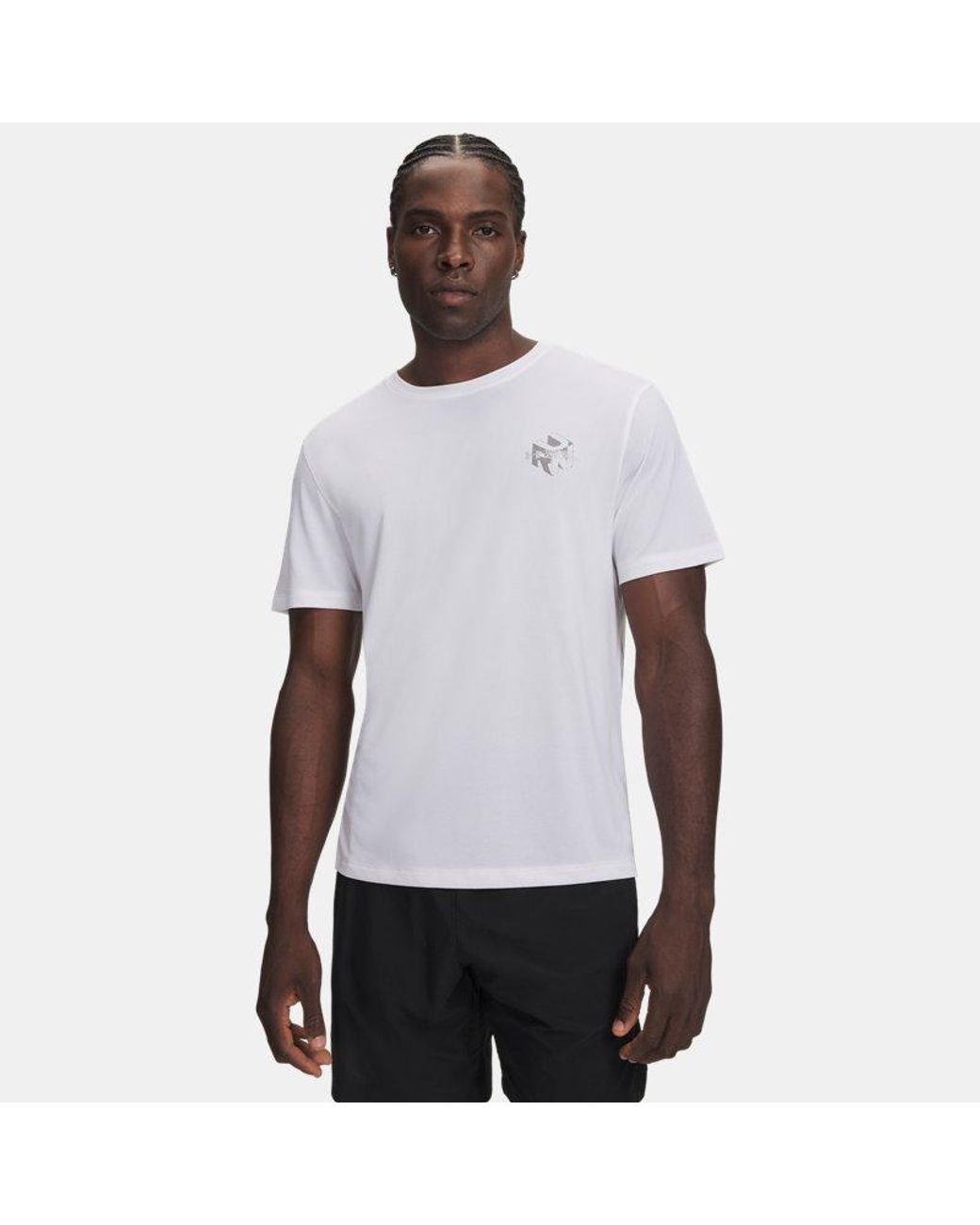 Under Armour White Velociti Run Cube Short Sleeve Reflective for men