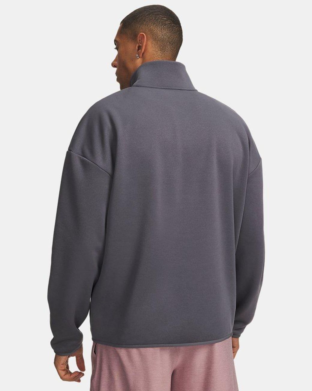 Under Armour Gray Armour Fleece ¼ Zip Castlerock for men