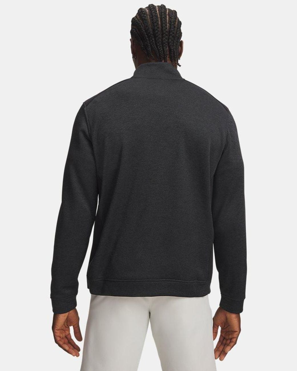 Under Armour Black Sweaterfleece Hybrid ½ Zip for men