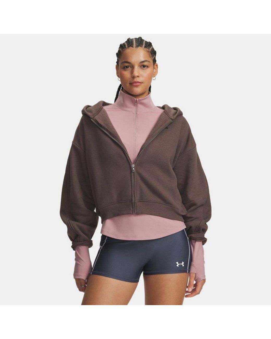 Under Armour Brown Ua Icon Sama Fleece Full Zip