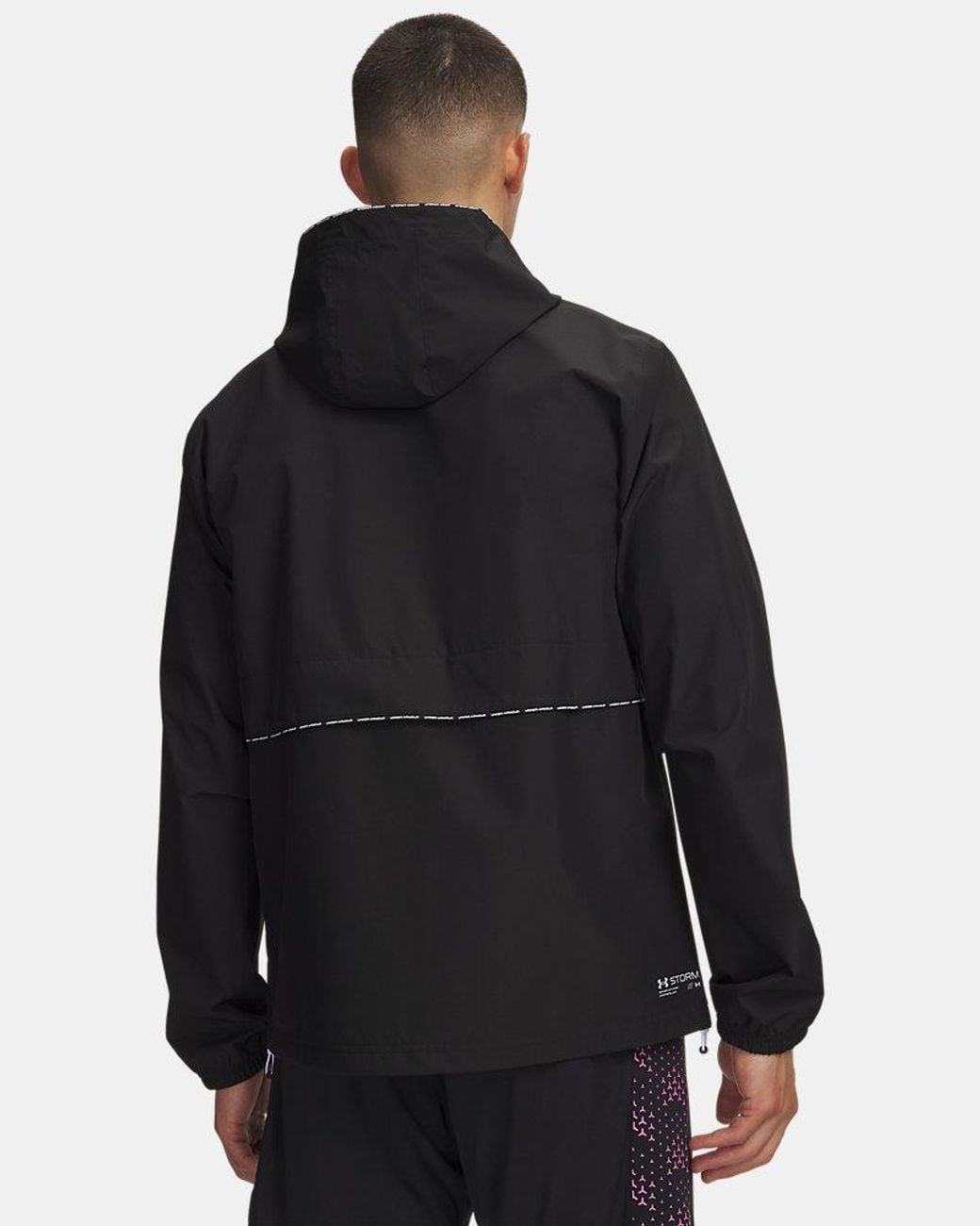 Under Armour Black Challenger Pro Storm Hooded Shell Jacket Ultimate for men