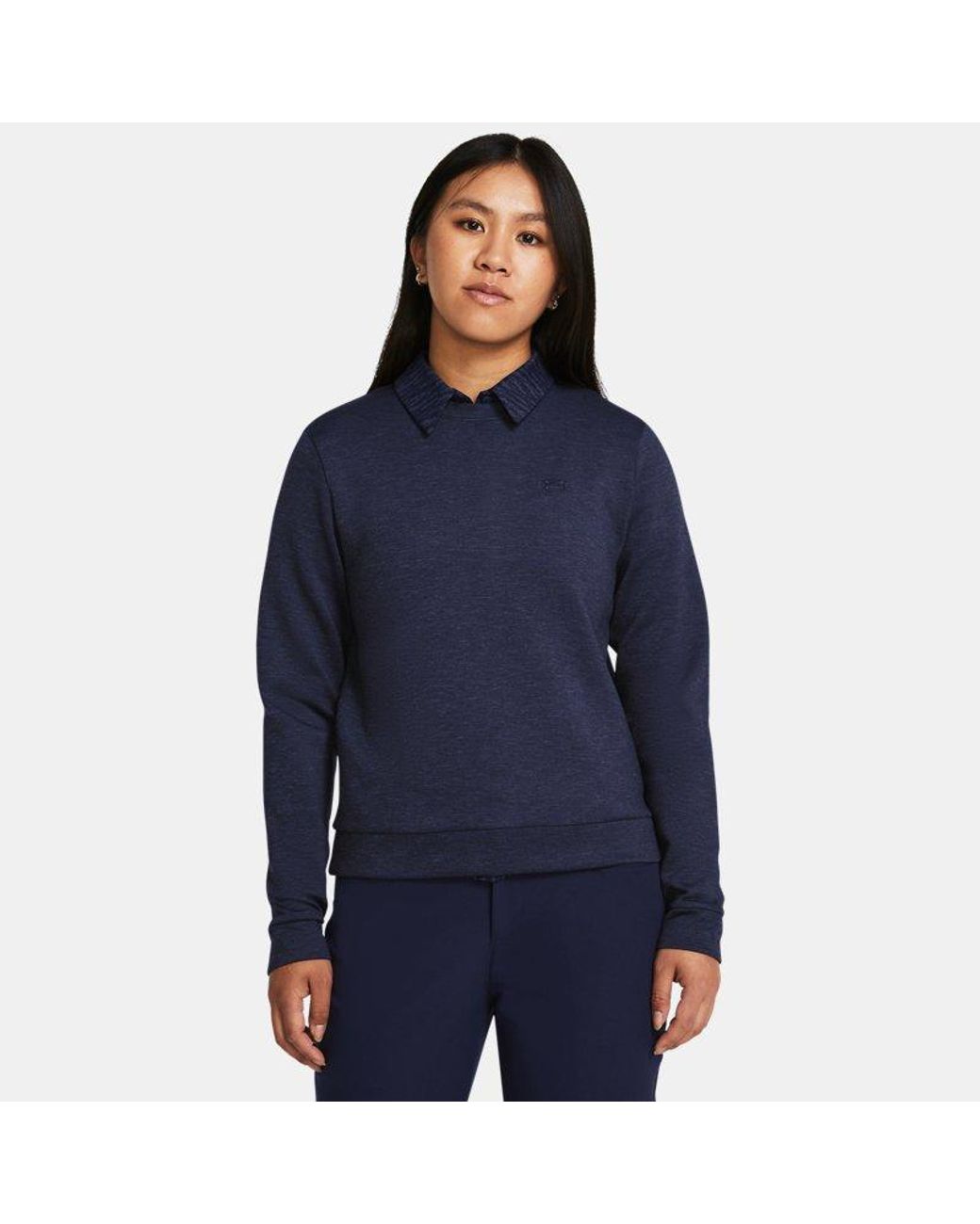Under Armour Blue Drive Midlayer Crew Midnight Midnight