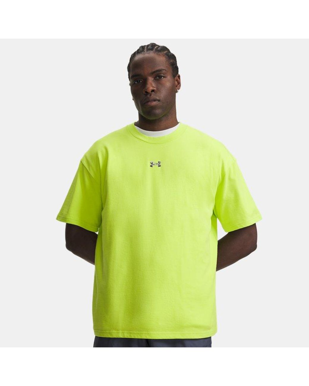 Under Armour Green Ua Heavyweight Metal Logo Short Sleeve for men
