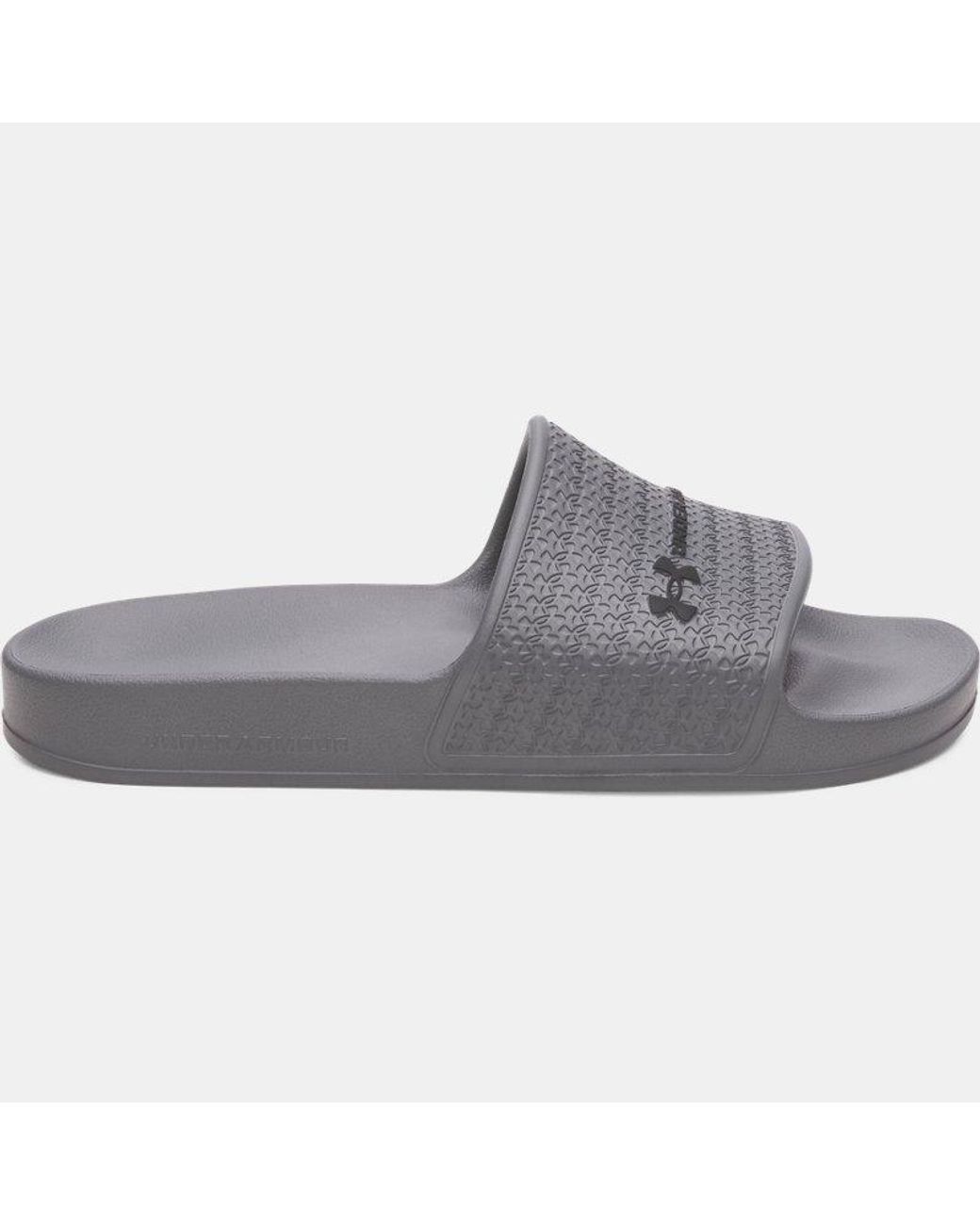 Under Armour Gray Armr Shower Slides Titan Titan for men