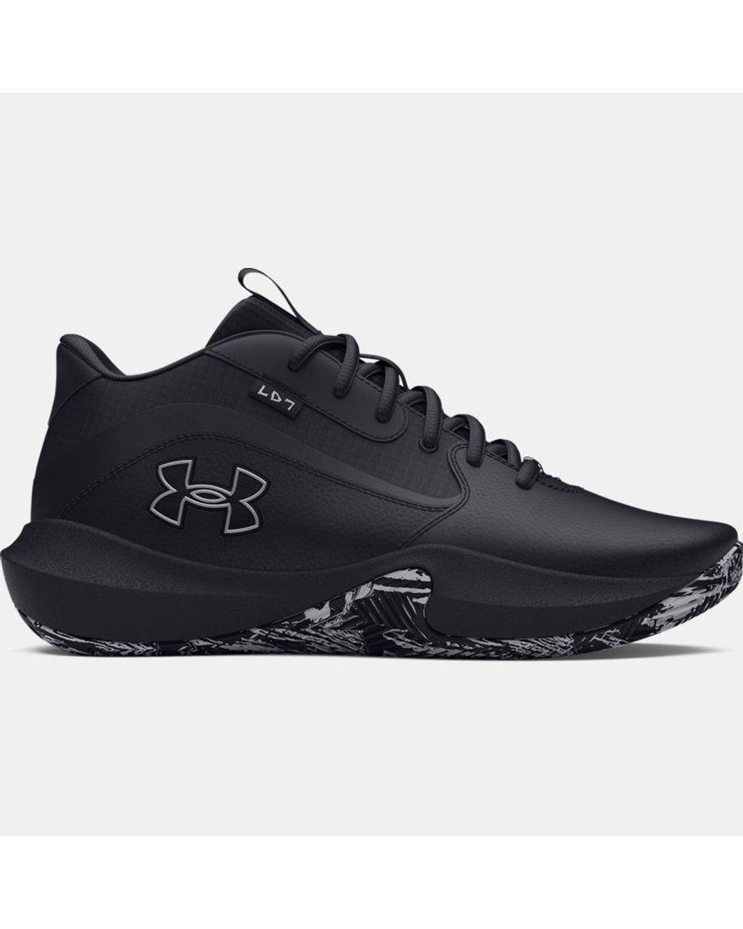 Under Armour Blue Lockdown 7 Basketball Shoes Metallic